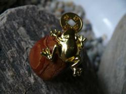 Jaspis Madagaskar se zlatou žabkou hojnosti*
